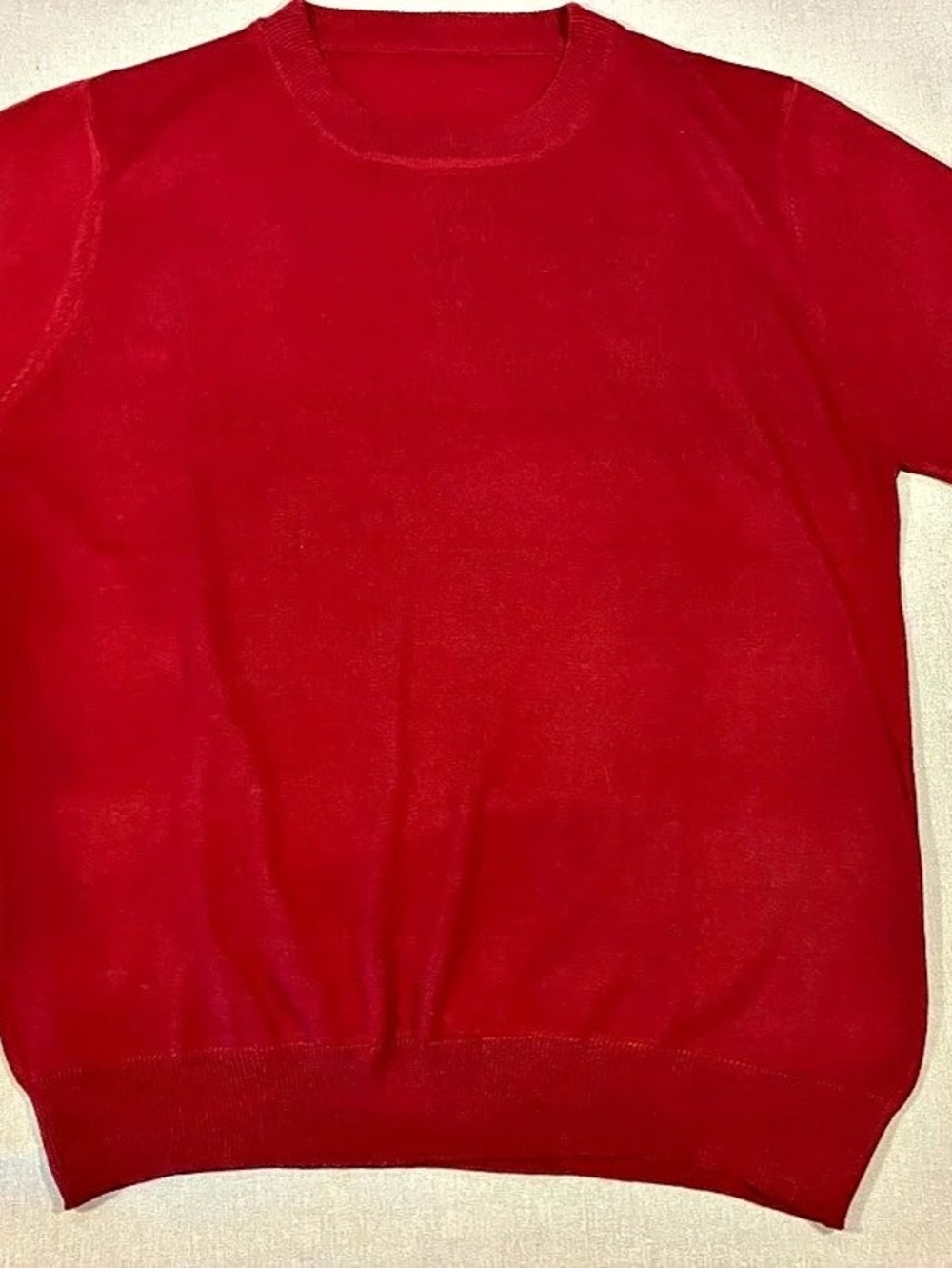 Men’s Large Burgundy Red Knit Crewneck Sweater Classic Pullover